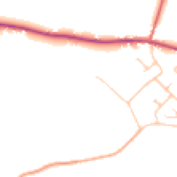 Daytime road noise heatmap for CV35 8QB