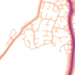Daytime road noise heatmap for CV35 9LJ