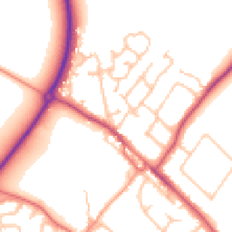 Daytime road noise heatmap for CV35 9LY