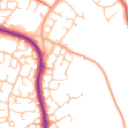 Daytime road noise heatmap for CV35 9QJ