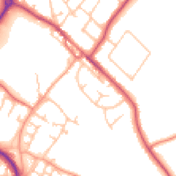 Daytime road noise heatmap for CV35 9SJ