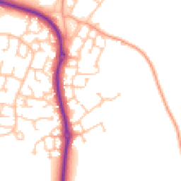 Daytime road noise heatmap for CV35 9SQ