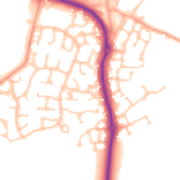 Daytime road noise heatmap for CV35 9TJ