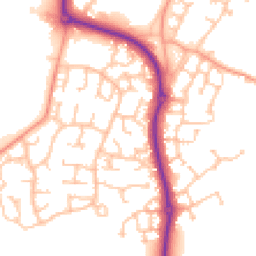 Daytime road noise heatmap for CV35 9TN