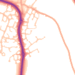 Daytime road noise heatmap for CV35 9UX