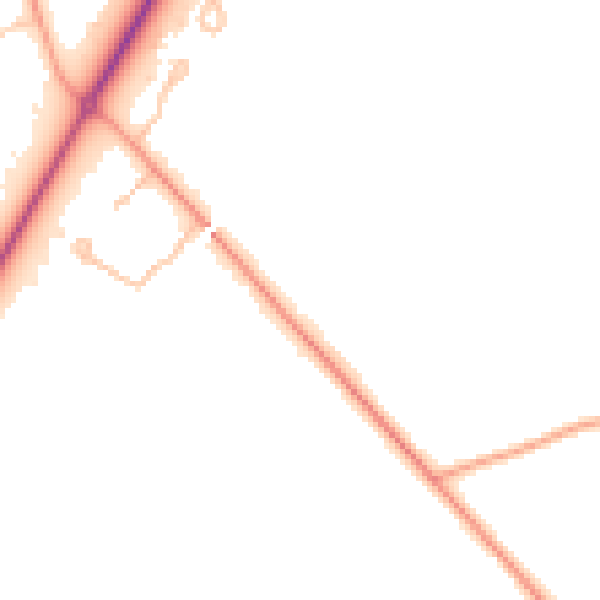 Daytime road noise heatmap for CV4 7AB