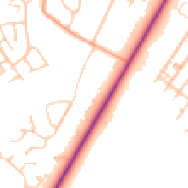 Daytime road noise heatmap for CV4 7AH