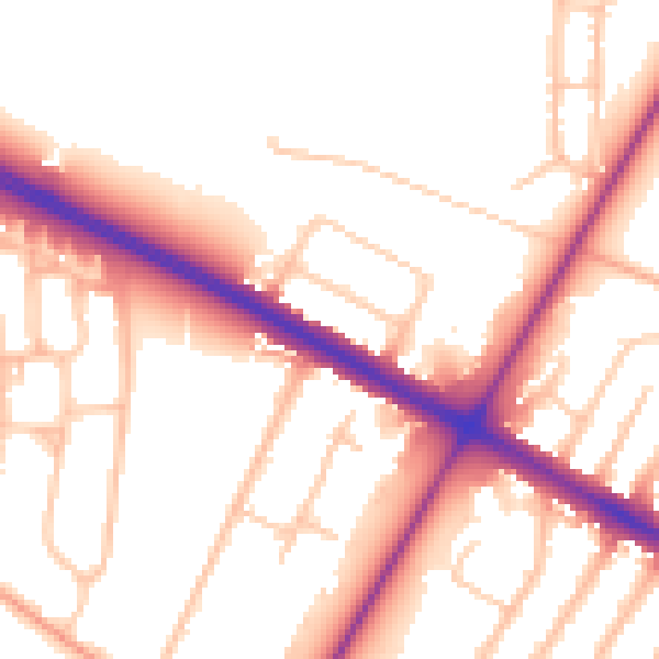 Daytime road noise heatmap for CV4 7AR