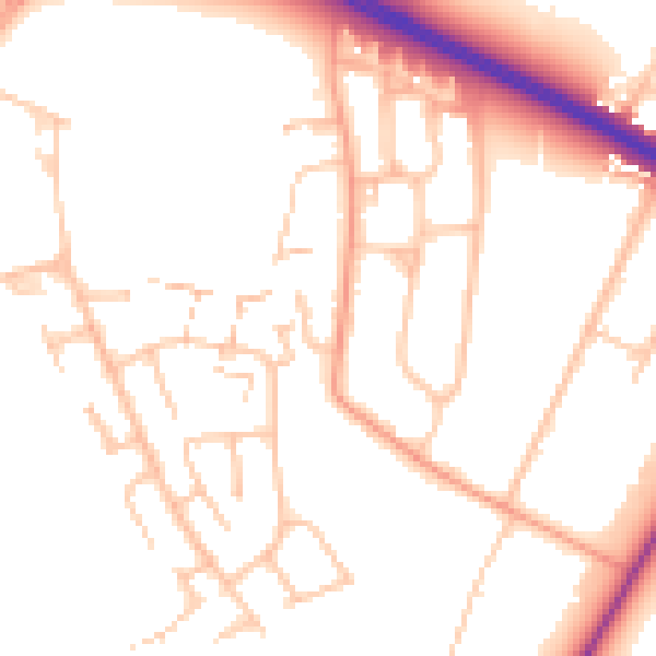 Daytime road noise heatmap for CV4 7BT