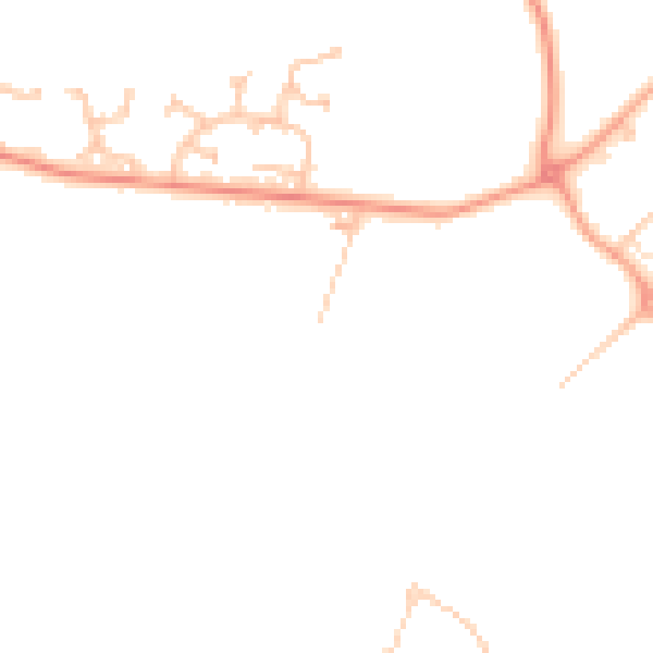 Daytime road noise heatmap for CV4 7DD