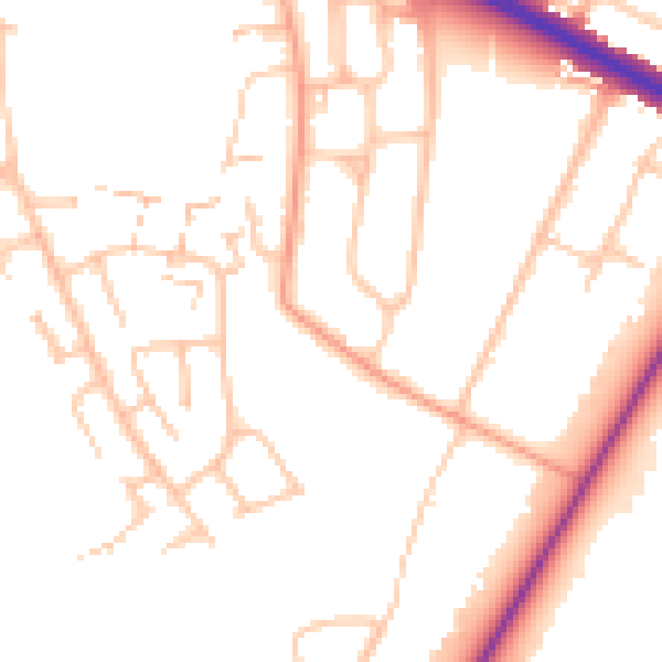 Daytime road noise heatmap for CV4 7DE
