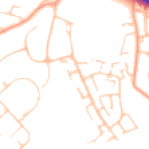 Daytime road noise heatmap for CV4 7EE