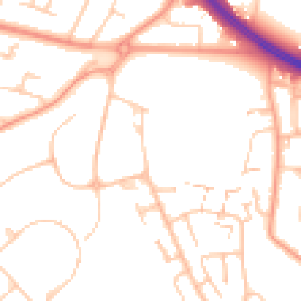 Daytime road noise heatmap for CV4 7FA