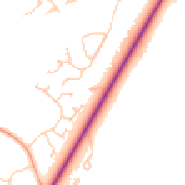 Daytime road noise heatmap for CV4 7HF