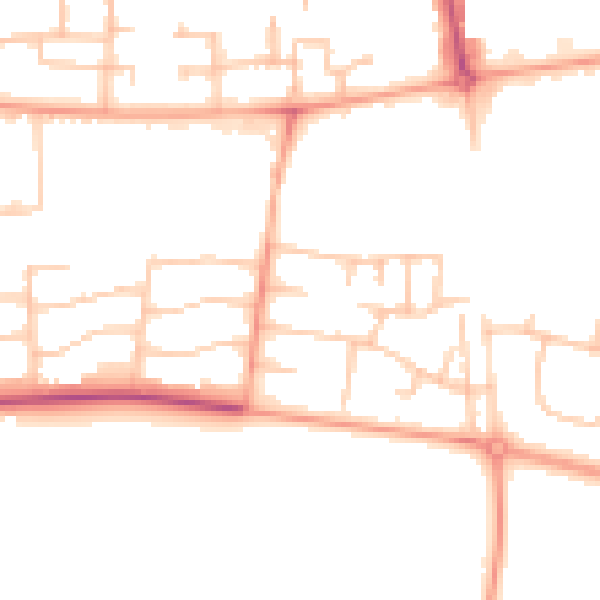 Daytime road noise heatmap for CV4 8BS