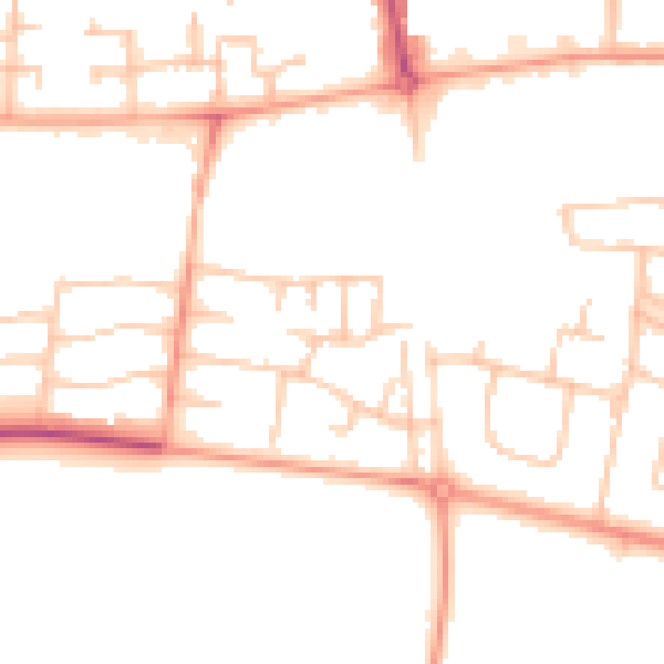 Daytime road noise heatmap for CV4 8DN
