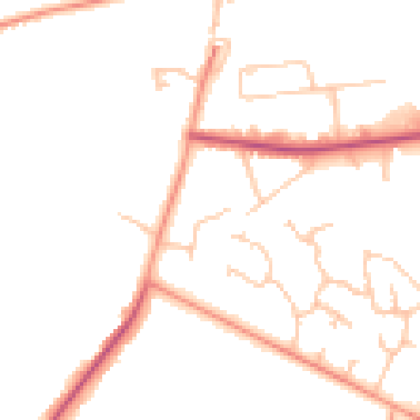 Daytime road noise heatmap for CV4 8HN