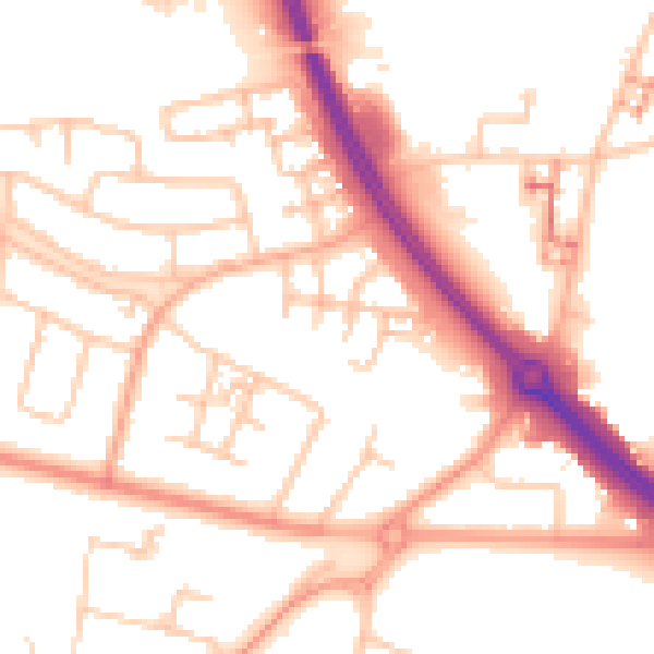 Daytime road noise heatmap for CV4 8NG