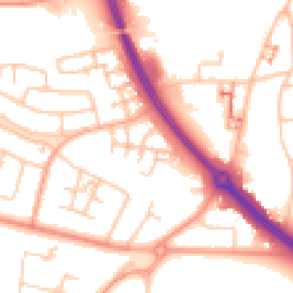 Daytime road noise heatmap for CV4 8NH