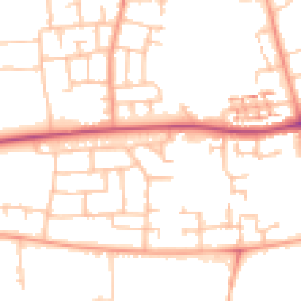 Daytime road noise heatmap for CV4 9JL