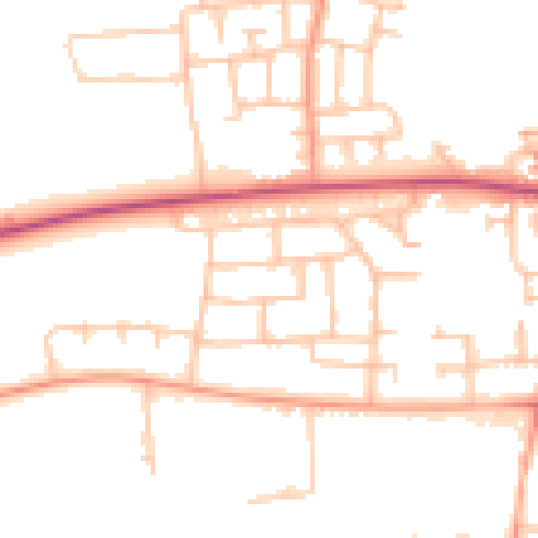 Daytime road noise heatmap for CV4 9JS