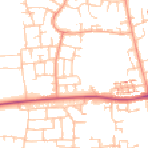Daytime road noise heatmap for CV4 9SB