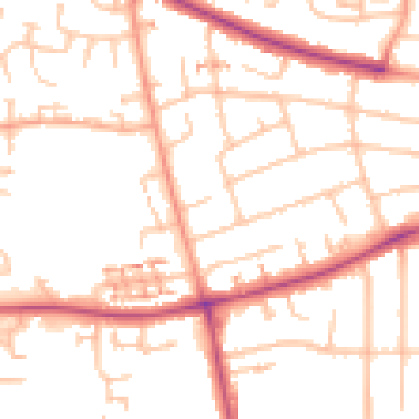 Daytime road noise heatmap for CV4 9ST