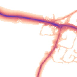 Daytime road noise heatmap for CV47 0AB