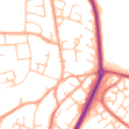 Daytime road noise heatmap for CV47 0EP