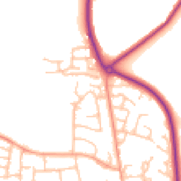 Daytime road noise heatmap for CV47 0ET