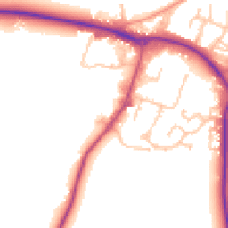 Daytime road noise heatmap for CV47 0FD