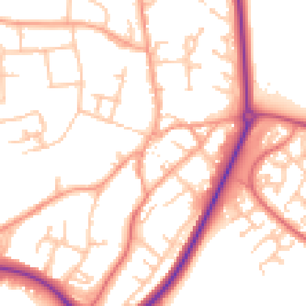 Daytime road noise heatmap for CV47 0FL