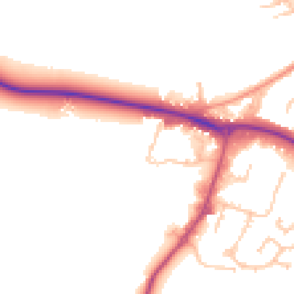 Daytime road noise heatmap for CV47 0FP