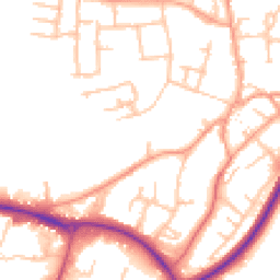 Daytime road noise heatmap for CV47 0JD