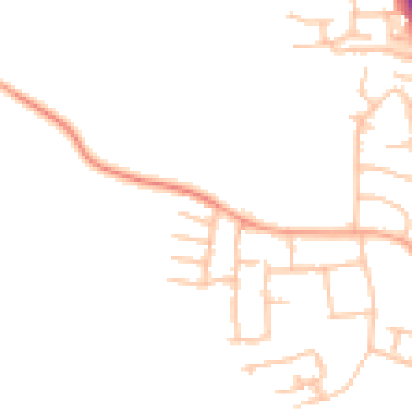 Daytime road noise heatmap for CV47 0JP