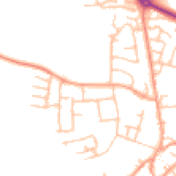 Daytime road noise heatmap for CV47 0JW