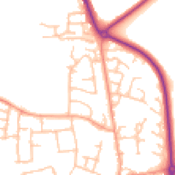 Daytime road noise heatmap for CV47 0JY