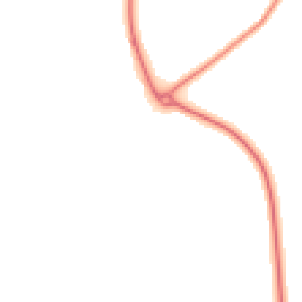 Night-time road noise heatmap for CV47 0JZ