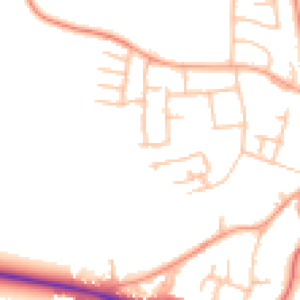 Daytime road noise heatmap for CV47 0LJ