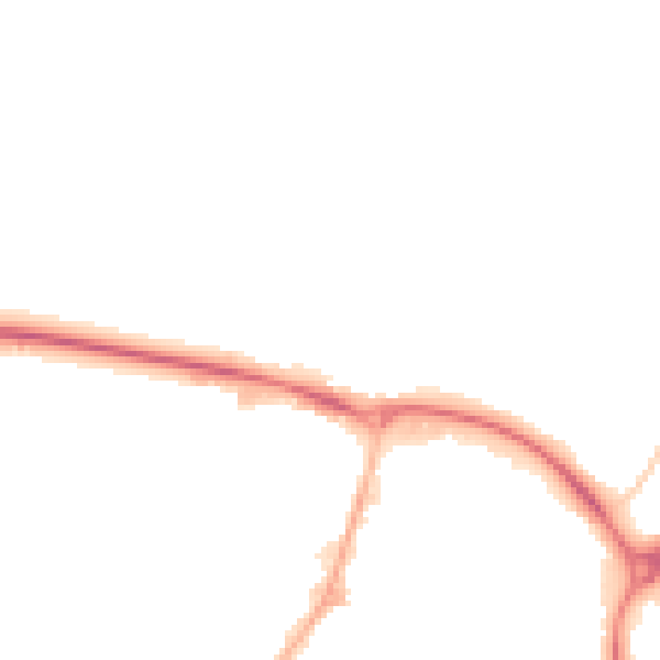 Night-time road noise heatmap for CV47 0LT
