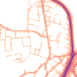 Daytime road noise heatmap for CV47 0LU