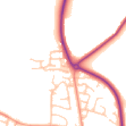 Daytime road noise heatmap for CV47 0NG