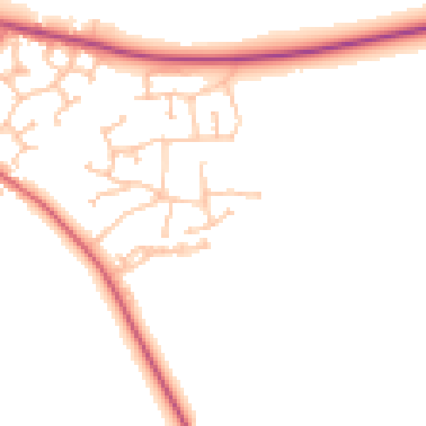 Daytime road noise heatmap for CV47 1AX