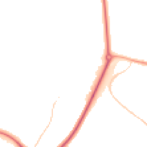 Night-time road noise heatmap for CV47 1FD