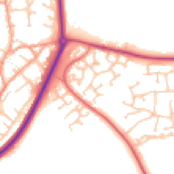Daytime road noise heatmap for CV47 1GA