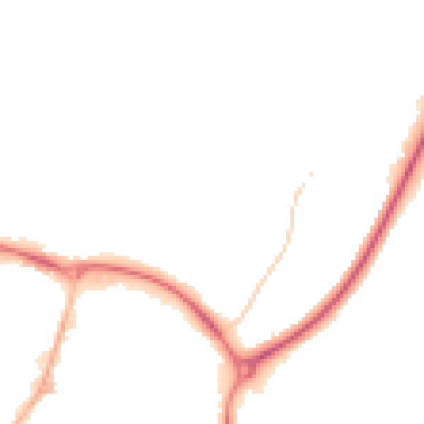 Night-time road noise heatmap for CV47 1HT