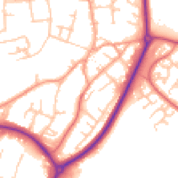 Daytime road noise heatmap for CV47 1NT