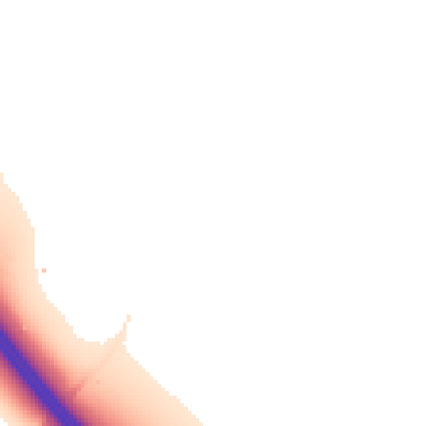 Night-time road noise heatmap for CV47 2AX