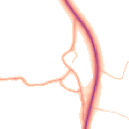 Daytime road noise heatmap for CV47 2BT