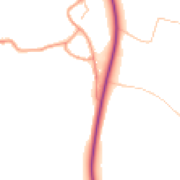 Daytime road noise heatmap for CV47 2DA